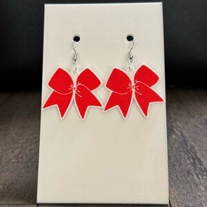Red Bow Earrings
